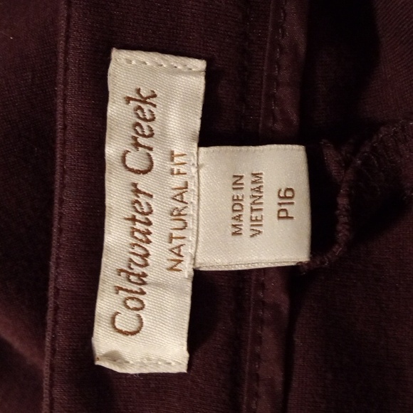 COLDWATER CREEK Burgundy Pants 16P - Picture 6 of 7
